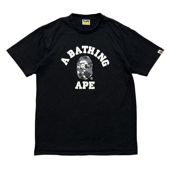A Bathing Ape Bape ABC Gray Camo T-Shirt Black L - Picture 1 of 4